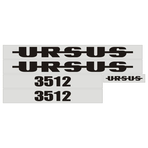 NAKLEJKI ZNAK URSUS 3512 KOMPLET