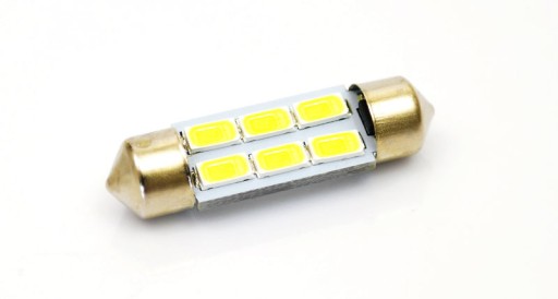 LED RURKA ŻARÓWKA 6 DIOD SMD 5630 C5W C10W 42 mm