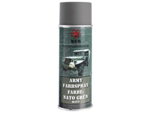 Wojskowa FARBA w SPRAYU 400ml - Zielony NATO Mat