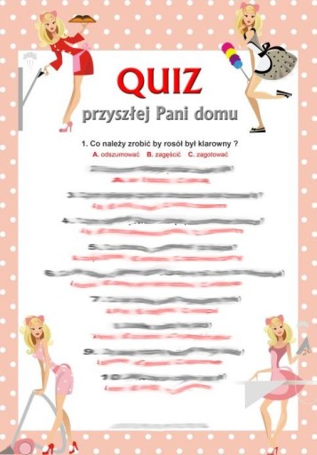 Quiz test przyszłej pani domu na WIECZÓR PANIEŃSKI