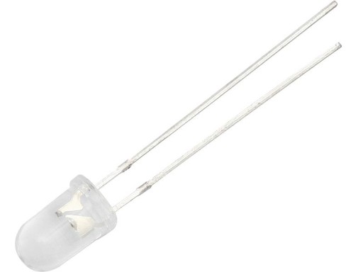 DIODA LED 5mm 12V ŻÓŁTA clear