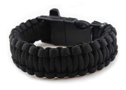 Bransoleta Survivalowa Paracord KRZESIWO GWIZDEK