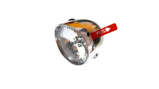 Lampa rowerowa przód 3 LED retro na baterie