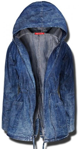 FA_#114__Kurtka _PARKA_JEANS_KAPTUR_ MARMUREK__S/M