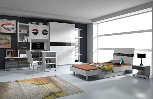 RAJ 1 PLUS - czarny POŁYSK MDF