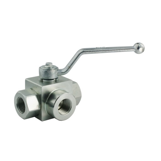 ZAWÓR HYDRAULICZNY RĘCZNY KULOWY 3 DROŻNY 3/8 35L