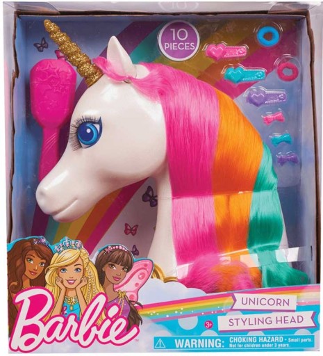 BARBIE Głowa Jednorożec do Czesania Stylizacji Koń