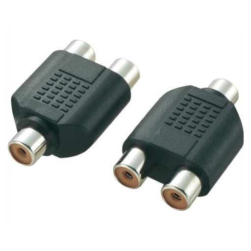 Adapter przejściówka RCA - 2x RCA CHINCH F/F