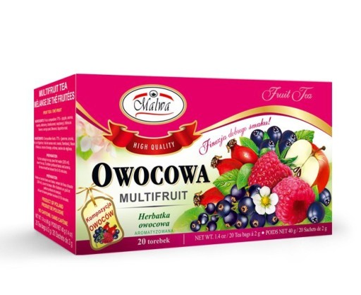 MALWA TEA HERBATA OWOCOWA 20TB 77% MIX OWOCÓW