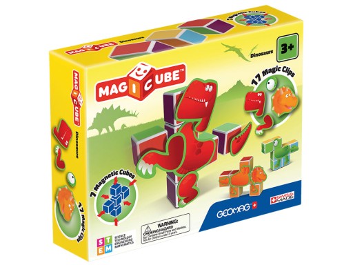 GEOMAG Magicube Magiczne kostki Zestaw dinozaury