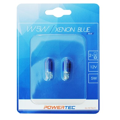 ŻARÓWKA W5W T10 12V POWERTEC XENON BLUE 2SZT