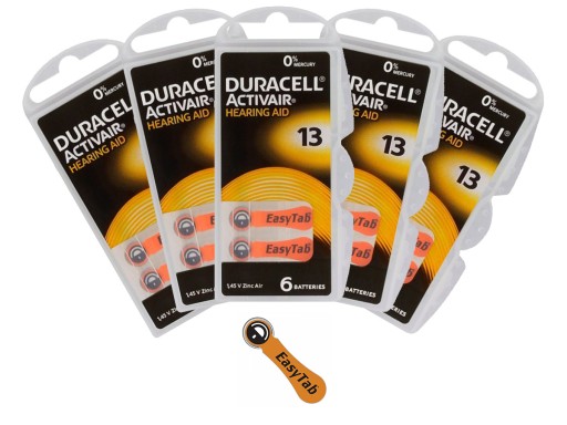 DURACELL 30x Bateria Słuchowa 13 PR48 Activair