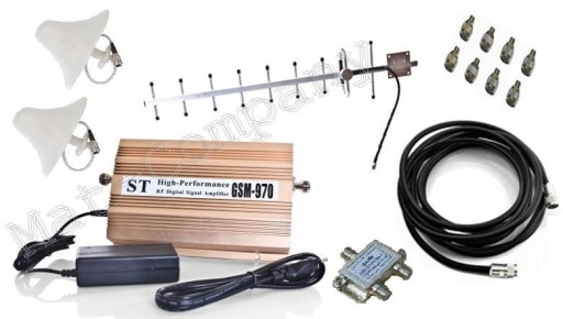 WZMACNIACZ GSM ST-970 na 800m2 + 13dBi Yagi Antena