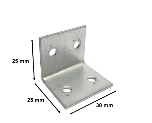 KĄTOWNIK MONTAŻOWY ŁĄCZNIK 25x25x30 kpl 10 sztuk