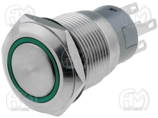 Przełącznik; bistabilny; 19mm LED12VGN pierścień