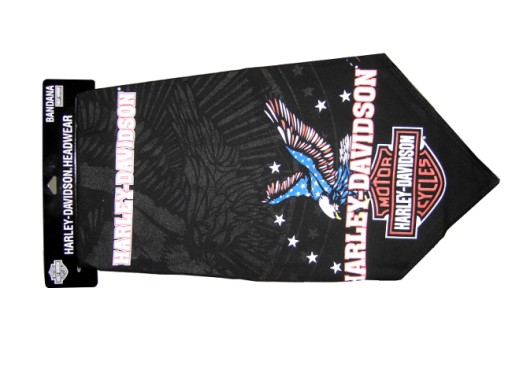 HARLEY DAVIDSON - BANDANA CZARNA 100% MADE IN USA