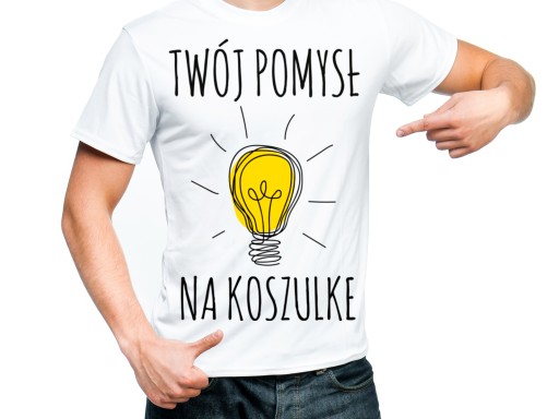 KOSZULKA Z WŁASNYM NADRUKIEM GRAFIKĄ LOGO roz. S