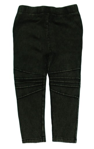 next JEGGINSY grubsze LEGGINSY BIKER czarne 140cm