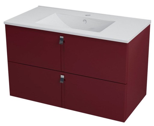 Szafka umywalkowa SoftClose 90,5x55x46cm, bordo