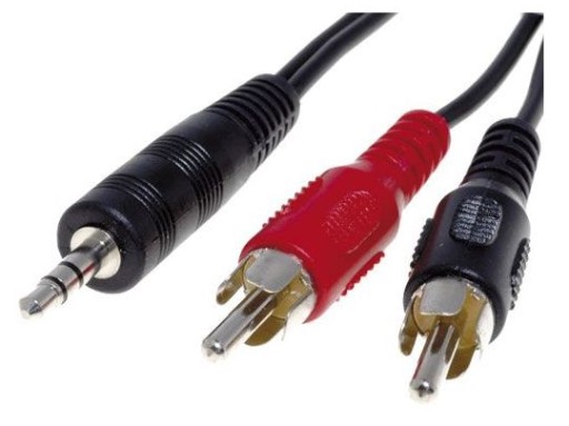 JACK 3,5mm - 2X RCA 15m - Kabel przewód AUX-IN Audio sygnałowy