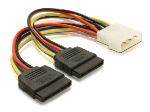 Adapter zasilania z MOLEX na 2x SATA