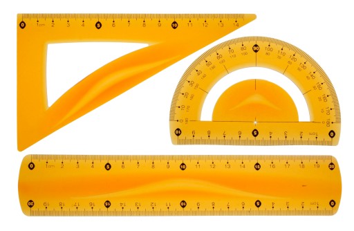 Zestaw geometryczny z linijką 20cm Tetis BL010-PK