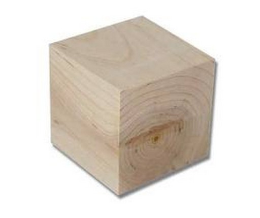 KOSTKA DREWNIANA 8 x 8 cm NATURALNA - JAROPAP