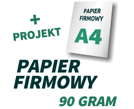 PAPIER FIRMOWY 90 GRAM 1000 SZTUK + PROJEKT