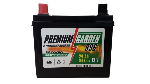 AKUMULATOR PREMIUM GARDEN 896 12V 24AH 200A L+