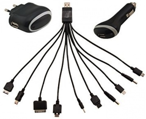 UNIWERSALNY KABEL USB 10w1 ŁADOWARKA SAMOCHODOWA