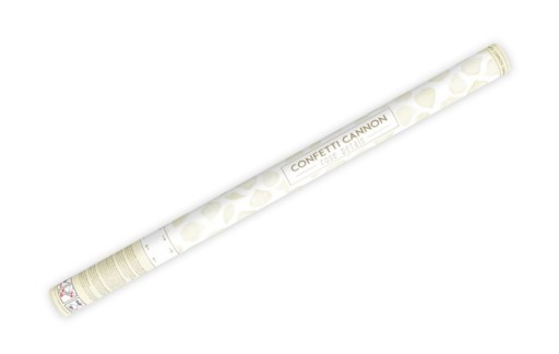 TUBY STRZELAJĄCE konfetti PŁATKI RÓŻ 80 cm kremowe