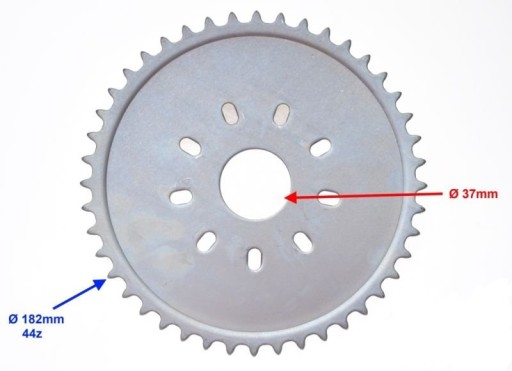 ZEBATKA TYLNA 44z SILNIK ROWER 50 cc 80 cc ZĘBATKA