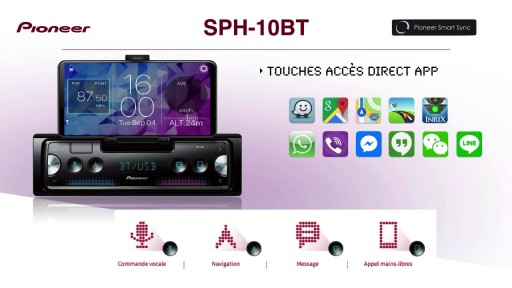 PIONEER SPH-10BT USB BT iPhone RADIO SAMOCHODOWE