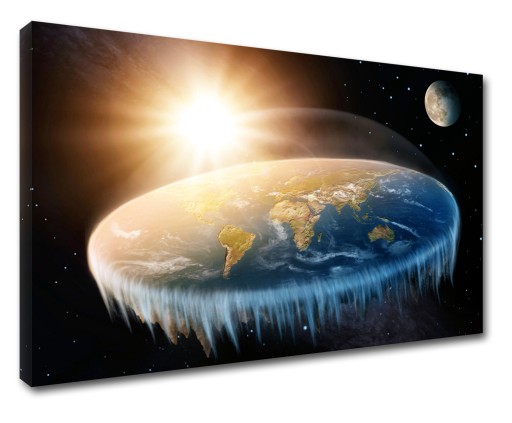 FLAT EARTH Płaska Ziemia Obraz Canvas Dekoracja