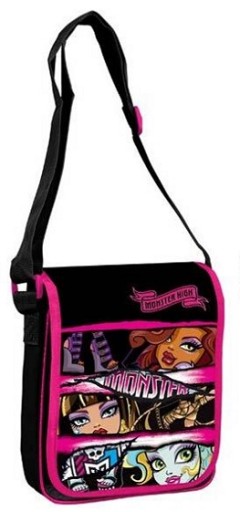 MONSTER HIGH TOREBKA LISTONOSZKA Z KLAPKĄ TORBA ŚREDNIA