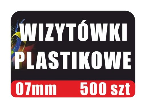 Wizytówki Plastikowe 07 mm 500 szt Karty Rabatowe