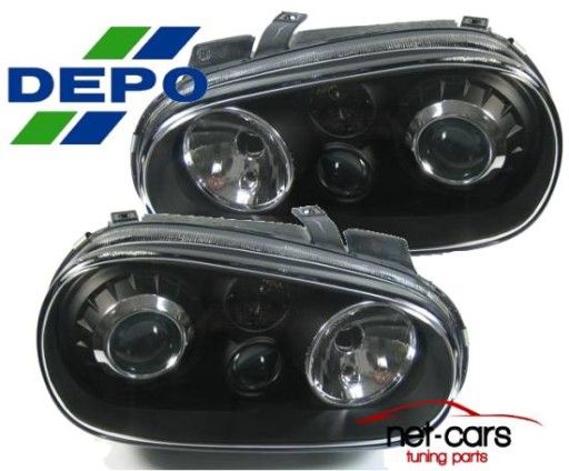 LAMPY VW GOLF 4 -04 R32 GT GTI HALOGEN DEPO BLACK