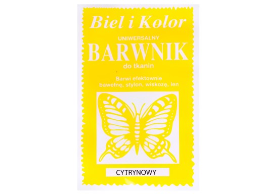 Barwniki do Tkanin Barwnik do Ubrań Cytrynowy