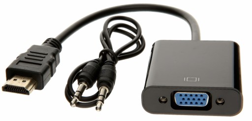 ADAPTER PRZEJŚCIÓWKA KONWERTER Z HDMI NA VGA+AUDIO