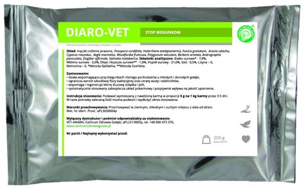 VET ANIMAL Diaro-vet 200g - wsparcie w biegunce i zdrowy przewód pokarmowy