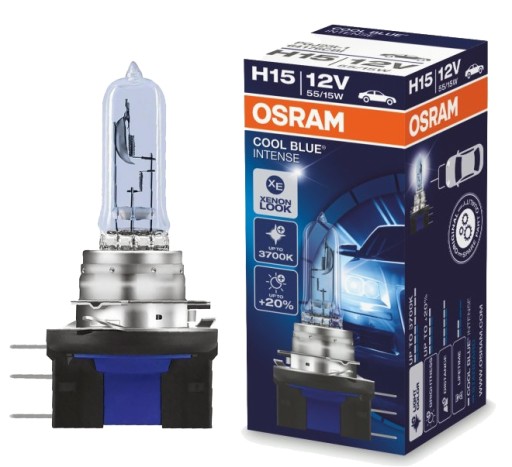 1x ŻARÓWKA OSRAM COOL BLUE H15 55/15W 12V