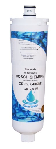 Filtr wody do lodówek BOSCH SIEMENS CS-52 640565