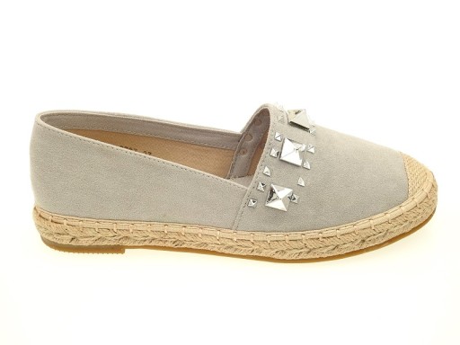 ESPADRYLE DAMSKIE ĆWIEKI 9727 Silver r.40