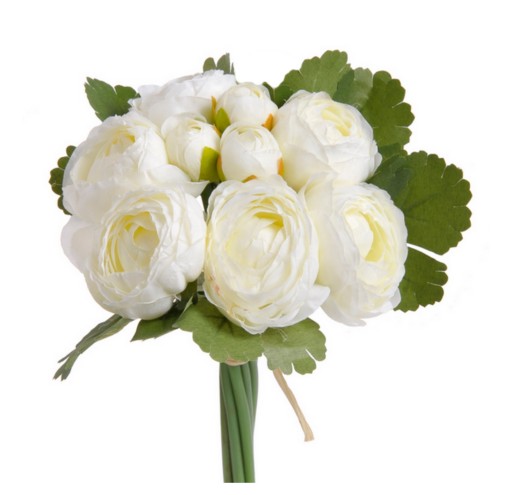 RANUNCULUS BUKIET PEŁNIK CREAM 25cm WYSOKA JAKOŚĆ