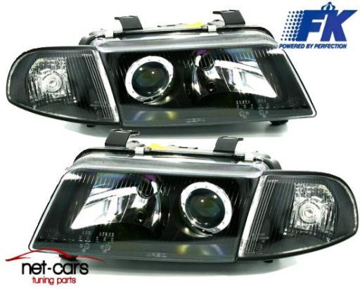 LAMPY REFLEKTORY AUDI A4 B5 S4 H7 CZARNE SOCZEWKA