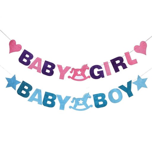 Dekoracja na baby shower dziewczynka girlanda girl