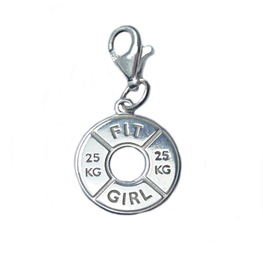 charms srebro zawieszka FIT GIRL c166 próba 925