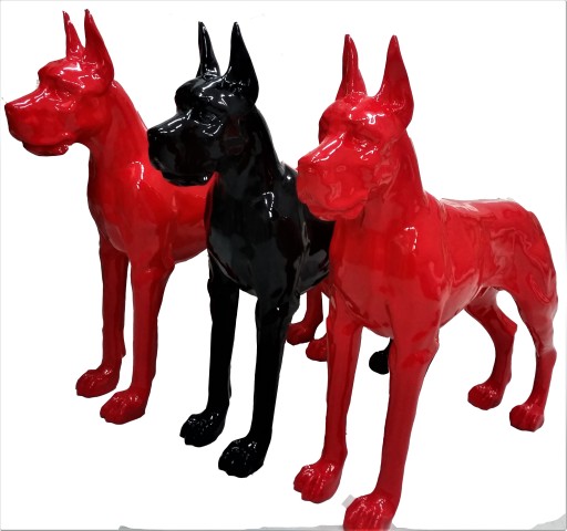 FIGURKA OGRODOWA - DUŻY DOG NIEMIECKI DESIGN