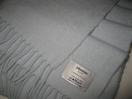 JOHNSTONS szal szalik 100% lambswool (jak NOWY)