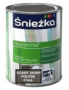 SUPERMAL OLEJNO-FTALOWA SZARY JASNY POŁYSK 0,2L